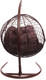 Миниатюра изображения товара Кресло подвесное M-Group Для двоих / 11450202 (коричневый ротанг/бордовая подушка)