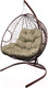 Миниатюра изображения товара Кресло подвесное M-Group Для двоих / 11450201 (коричневый ротанг/бежевая подушка)