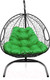 Миниатюра изображения товара Кресло подвесное M-Group Для двоих / 11450404 (черный ротанг/зеленая подушка)