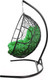 Миниатюра изображения товара Кресло подвесное M-Group Для двоих / 11450404 (черный ротанг/зеленая подушка)