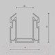 Миниатюра изображения товара Профиль для шинопровода Maytoni Accessories for tracks Gravity TRA010MP-212S (белый)