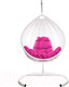 Миниатюра изображения товара Кресло подвесное M-Group Капля Люкс / 11030108 (белый ротанг/розовая подушка)