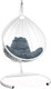 Миниатюра изображения товара Кресло подвесное M-Group Капля Люкс / 11030109 (белый ротанг/серая подушка)