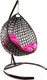 Миниатюра изображения товара Кресло подвесное M-Group Капля Люкс / 11030208 (коричневый ротанг/розовая подушка)