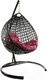 Миниатюра изображения товара Кресло подвесное M-Group Капля Люкс / 11030202 (коричневый ротанг/бордовая подушка)