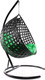 Миниатюра изображения товара Кресло подвесное M-Group Капля Люкс / 11030404 (черный ротанг/зеленая подушка)