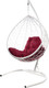 Миниатюра изображения товара Кресло подвесное M-Group Капля / 11020102 (белый ротанг/бордовая подушка)