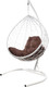 Миниатюра изображения товара Кресло подвесное M-Group Капля / 11020105 (белый ротанг/коричневая подушка)