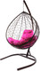 Миниатюра изображения товара Кресло подвесное M-Group Капля / 11020208 (коричневый ротанг/розовая подушка)