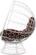 Миниатюра изображения товара Кресло садовое M-Group Кокос на подставке / 11590105 (белый ротанг/коричневая подушка)