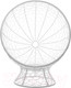 Миниатюра изображения товара Кресло садовое M-Group Кокос на подставке / 11590109 (белый ротанг/серая подушка)