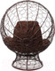 Миниатюра изображения товара Кресло садовое M-Group Кокос на подставке / 11590205 (коричневый ротанг/коричневая подушка)