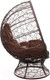 Миниатюра изображения товара Кресло садовое M-Group Кокос на подставке / 11590205 (коричневый ротанг/коричневая подушка)