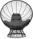 Миниатюра изображения товара Кресло садовое M-Group Кокос на подставке / 11590409 (черный ротанг/серая подушка)