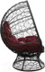 Миниатюра изображения товара Кресло садовое M-Group Кокос на подставке / 11590402 (черный ротанг/бордовая подушка)