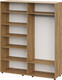 Миниатюра изображения товара Шкаф SV-мебель МС Милан К четырехстворчатый (дуб золотой/белый/белый матовый)