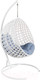 Миниатюра изображения товара Кресло подвесное M-Group Круг Люкс / 11060109 (белый ротанг/серая подушка)