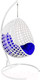 Миниатюра изображения товара Кресло подвесное M-Group Круг Люкс / 11060110 (белый ротанг/синяя подушка)