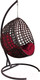 Миниатюра изображения товара Кресло подвесное M-Group Круг Люкс / 11060202 (коричневый ротанг/бордовая подушка)