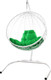 Миниатюра изображения товара Кресло подвесное M-Group Круг / 11050104 (белый ротанг/зеленая подушка)