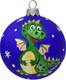 Миниатюра изображения товара Шар новогодний Декарт Дракоша-Витоша 8Ш0012 (8см, синий)