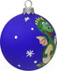 Миниатюра изображения товара Шар новогодний Декарт Дракоша-Витоша 8Ш0012 (8см, синий)