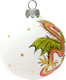 Миниатюра изображения товара Шар новогодний Декарт Дракон 8Ш0013 (8см, белый)