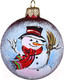 Миниатюра изображения товара Шар новогодний Декарт Снеговик 8Ш0073 (8см, красный)