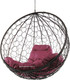 Миниатюра изображения товара Кресло подвесное M-Group Круг / 11050202 (коричневый ротанг/бордовая подушка)