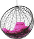 Миниатюра изображения товара Кресло подвесное M-Group Круг / 11050408 (черный ротанг/розовая подушка)