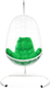 Миниатюра изображения товара Кресло подвесное M-Group Овал / 11140104 (белый ротанг/зеленая подушка)