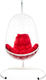Миниатюра изображения товара Кресло подвесное M-Group Овал / 11140106 (белый ротанг/красная подушка)