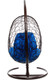 Миниатюра изображения товара Кресло подвесное M-Group Овал / 11140210 (коричневый ротанг/синяя подушка)