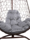 Миниатюра изображения товара Кресло подвесное M-Group Овал / 11140209 (коричневый ротанг/серая подушка)