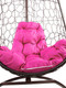 Миниатюра изображения товара Кресло подвесное M-Group Овал / 11140208 (коричневый ротанг/розовая подушка)