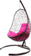 Миниатюра изображения товара Кресло подвесное M-Group Овал / 11140208 (коричневый ротанг/розовая подушка)