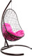 Миниатюра изображения товара Кресло подвесное M-Group Овал / 11140208 (коричневый ротанг/розовая подушка)