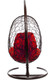 Миниатюра изображения товара Кресло подвесное M-Group Овал / 11140206 (коричневый ротанг/красная подушка)