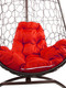 Миниатюра изображения товара Кресло подвесное M-Group Овал / 11140206 (коричневый ротанг/красная подушка)