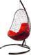 Миниатюра изображения товара Кресло подвесное M-Group Овал / 11140206 (коричневый ротанг/красная подушка)