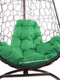 Миниатюра изображения товара Кресло подвесное M-Group Овал / 11140204 (коричневый ротанг/зеленая подушка)