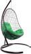 Миниатюра изображения товара Кресло подвесное M-Group Овал / 11140204 (коричневый ротанг/зеленая подушка)