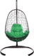 Миниатюра изображения товара Кресло подвесное M-Group Овал / 11140204 (коричневый ротанг/зеленая подушка)