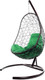 Миниатюра изображения товара Кресло подвесное M-Group Овал / 11140204 (коричневый ротанг/зеленая подушка)