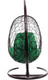 Миниатюра изображения товара Кресло подвесное M-Group Овал / 11140204 (коричневый ротанг/зеленая подушка)