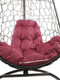 Миниатюра изображения товара Кресло подвесное M-Group Овал / 11140202 (коричневый ротанг/бордовая подушка)