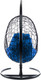 Миниатюра изображения товара Кресло подвесное M-Group Овал / 11140410 (черный ротанг/синяя подушка)