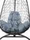 Миниатюра изображения товара Кресло подвесное M-Group Овал / 11140409 (черный ротанг/серая подушка)