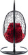 Миниатюра изображения товара Кресло подвесное M-Group Овал / 11140406 (черный ротанг/красная подушка)