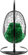 Миниатюра изображения товара Кресло подвесное M-Group Овал / 11140404 (черный ротанг/зеленая подушка)